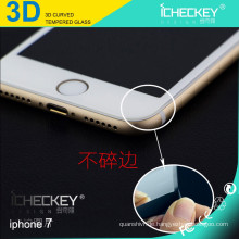 3D gebogen großhandel anti-fingerprint weiche gehärtetem glas displayschutzfolie für iphone 7 plus